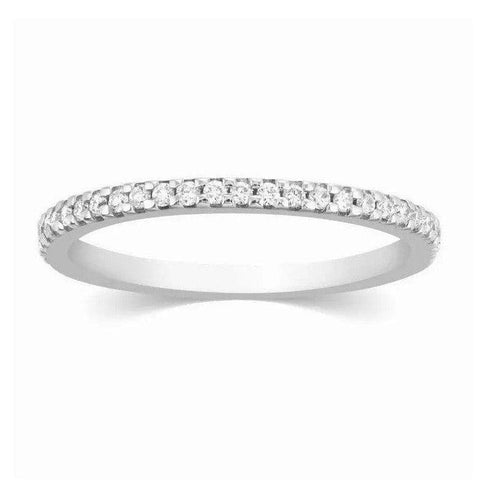 Thin Half Eternity Diamond Ring in Platinum JL PT 284
