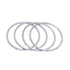 Jewelove™ Bangles & Bracelets Thin Platinum Bangles with Alternate Enamel & Round Cut Diamond Texture JL PTB 629