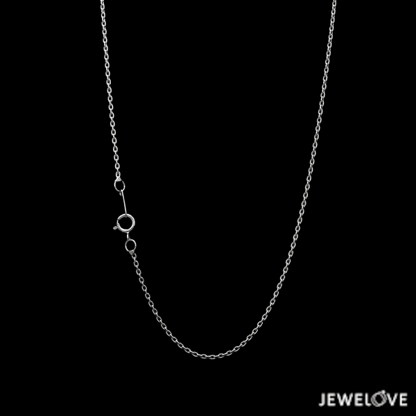 Jewelove™ Chains Thin Uni-sex Platinum Cable Chain JL PT CH 957