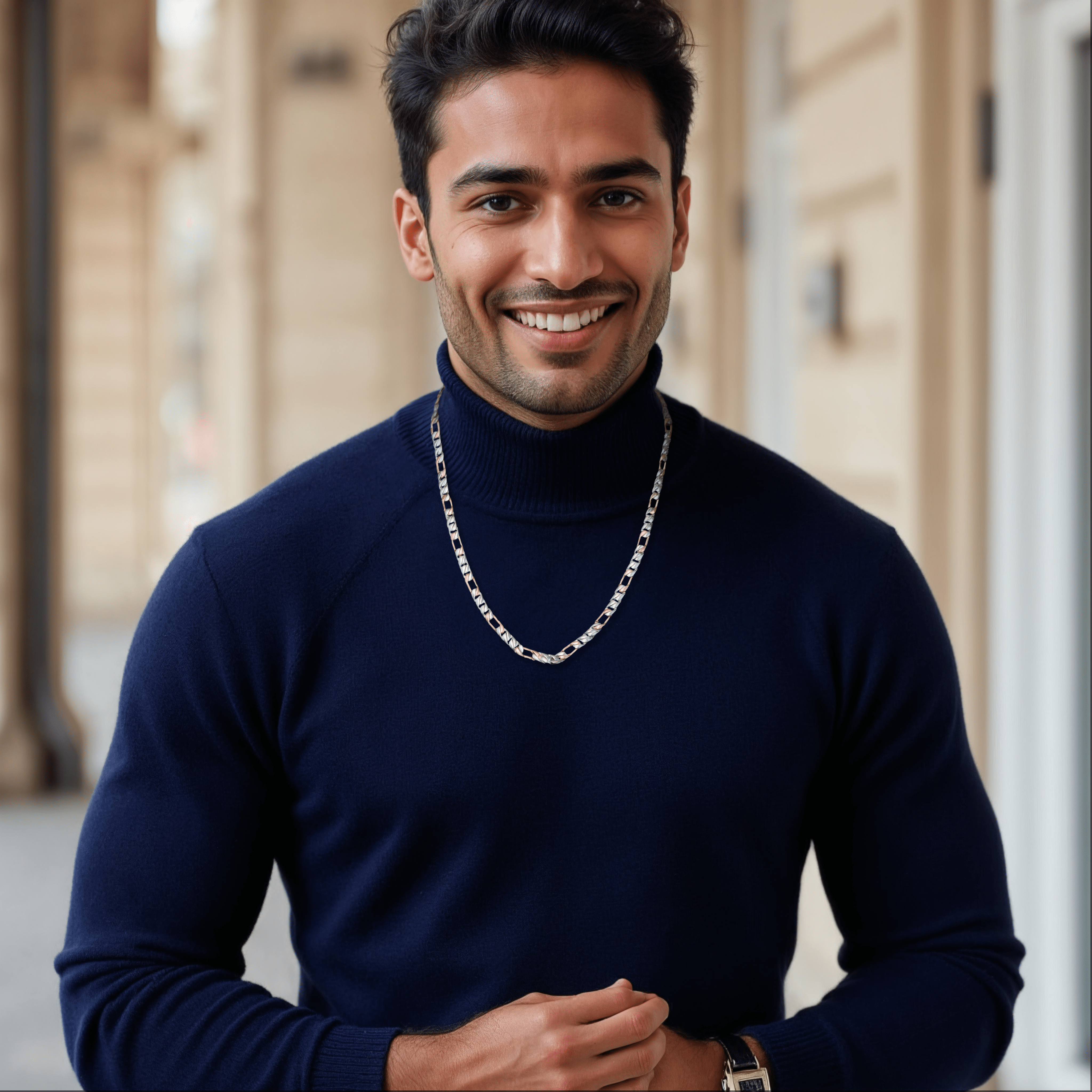 Two-tone Platinum Rose Gold Chain for Men JL PT CH 1070 – Jewelove™