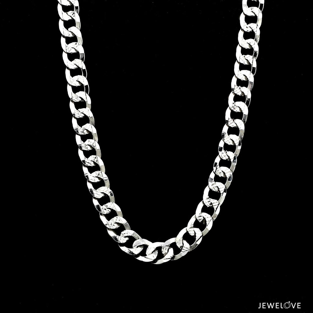 Unique Japanese 7.25mm Cuban Platinum Chain for Men JL PT CH 968-A ...