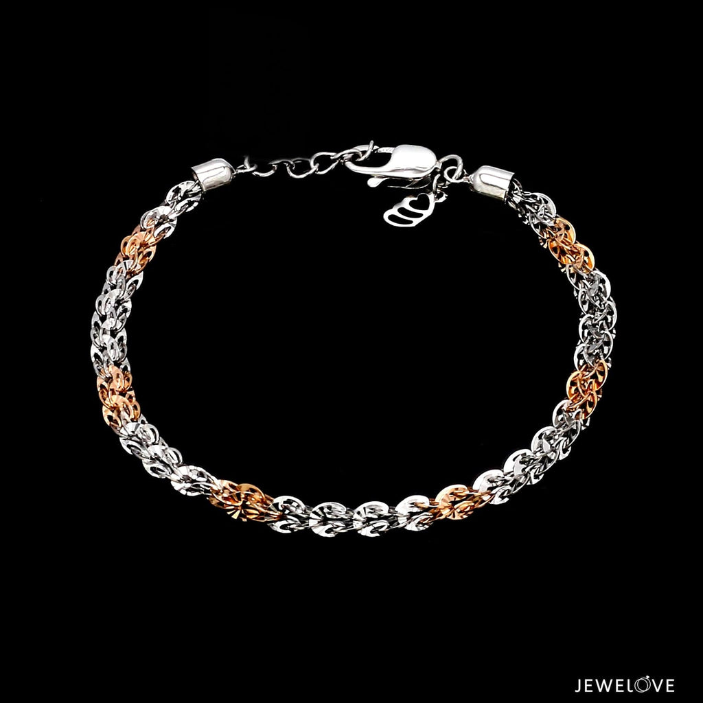 Jewelove™ Bangles & Bracelets Bracelet Unique Japanese Platinum Rose Gold Bracelet JL PTB 739R