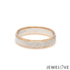 Jewelove™ Rings Unisex Platinum & Rose Gold Couple Love Band Rings JL PT 1365
