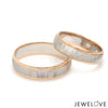 Jewelove™ Rings Unisex Platinum Rose Gold Couple Love Bands JL PT 1366