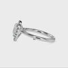 70-Pointer Pear Cut Solitaire Halo Diamond Platinum Ring JL PT 19030-B