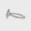 70-Pointer Oval Cut Solitaire Halo Diamond Platinum Ring JL PT 19024-B
