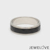 Platinum Couple Rings with Black Ceramic JL PT 1330