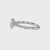 70-Pointer Oval Cut Solitaire Diamond Shank Platinum Ring JL PT 19014-B
