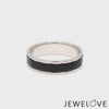 Platinum Couple Rings with Black Ceramic JL PT 1330
