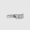 70-Pointer Princess Cut Solitaire Platinum Diamond Accent Ring JL PT 0062-B