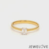 50-Pointer Emerald Cut Solitaire Diamond 18K Yellow Gold Ring JL AU 19005Y-A