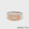Platinum & Rose Gold Diamond Ring for Men JL PT 1315