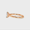 70-Pointer Emerald Cut Solitaire Diamond 18K Rose Gold Solitaire Ring JL AU 19005R-B