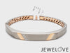Platinum Rose Gold  Diamond Bracelet with Matte Finish for Men JL PTB 1180