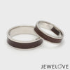 Platinum Couple Rings with Brown Ceramic JL PT 1329