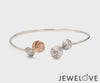 Openable Platinum Rose Gold Diamond Bracelet for Women JL PTB 1202