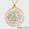 Jain Navkar Mantra Pendant 18K Yellow Gold Diamond JL AU P 11