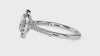 70-Pointer Oval Cut Solitaire Halo Diamond Shank Platinum Ring JL PT 19034-B