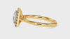 70-Pointer Princess Cut Solitaire Square Halo Diamond 18K Yellow Gold Ring JL AU 19022Y-B