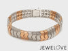Platinum Rose Gold Bracelet with Hi-Polish & Matte Finish for Men JL PTB 1177