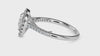 70-Pointer Pear Cut Solitaire Halo Diamond Shank Platinum Ring JL PT 19040-B