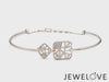 Platinum Evara | Rose Gold Diamonds Bracelet for Women JL PTB 827