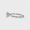 70-Pointer Cushion Cut Solitaire Diamond Platinum Ring JL PT 19003-B