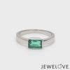 Customised Platinum Ring with Emerald JL PT 1309