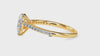 70-Pointer Pear Cut Solitaire Diamond Shank 18K Yellow Gold Ring JL AU 19020Y-B