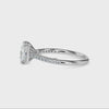 70-Pointer Princess Cut Solitaire Diamond Shank Platinum Ring JL PT 19012-B