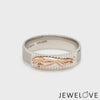 Platinum Ring with Rose Gold Jaguar for Men JL PT 1308