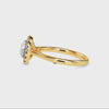 70-Pointer Solitaire Halo Diamond Shank 18K Yellow Gold Ring JL AU 19021Y-B