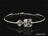 Platinum Evara | Rose Gold Diamonds Bracelet for Women JL PTB 827