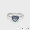 Customised Heart Cut Blue Sapphire Platinum Ring JL PT 19008-Z
