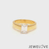 70-Pointer Emerald Cut Solitaire Diamond 18K Yellow Gold Ring JL AU RS EM 127Y