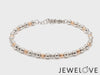 Platinum Rose Gold Bracelet with Diamond Cut Balls for Women JL PTB 1200
