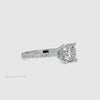 70-Pointer Solitaire Platinum Diamond Shank Engagement Ring JL PT 0052-B