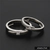 Conjoining Platinum Rings for Couples with Single Diamonds JL PT 599