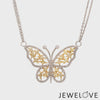 Natural Fancy Color Yellow Diamond Butterfly Pendant Chain for Women JL AU YD 101
