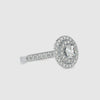 30-Pointer Solitaire Double Halo Diamond Shank Platinum Ring JL PT 0122