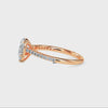 70-Pointer Pear Cut Solitaire Diamond Shank 18K Rose Gold Ring JL AU 19020R-B