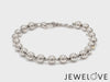 5mm Diamond Cut Balls Platinum Bracelet for Women JL PTB 1185