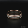 Milgrain Edge Platinum & Rose Gold Couple Rings JL PT 636-A