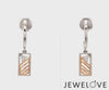 Evara Platinum Rose Gold Diamonds Earrings for Women JL PT E 314