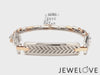 Men of Platinum| Platinum & Rose Gold Solid Bracelet for Men JL PTB 816-A