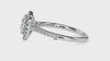 70-Pointer Heart Cut Solitaire Halo Diamond Shank Platinum Ring JL PT 19038-B