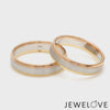 Platinum Love Bands with Rose Gold & Yellow Gold Edges JL PT 651