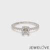 Platinum Solitaire Mounting with Diamond Shank Ring for Women JL PT 1266-Mounting