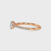 70-Pointer Cushion Cut Solitaire Diamond Shank 18K Rose Gold Ring JL AU 19013R-B