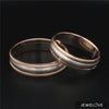 Milgrain Edge Platinum & Rose Gold Couple Rings JL PT 636-A
